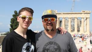 Guy and Hunter in Athens