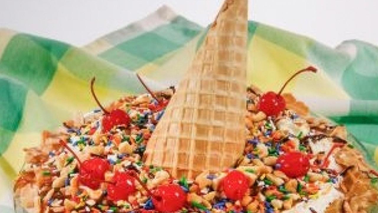 Waffle Cone Ice Cream Pie