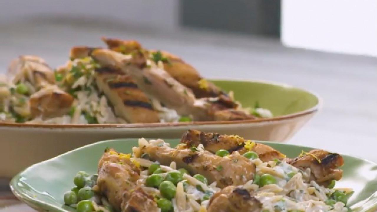 Lemon-Pepper Orzo with Chicken