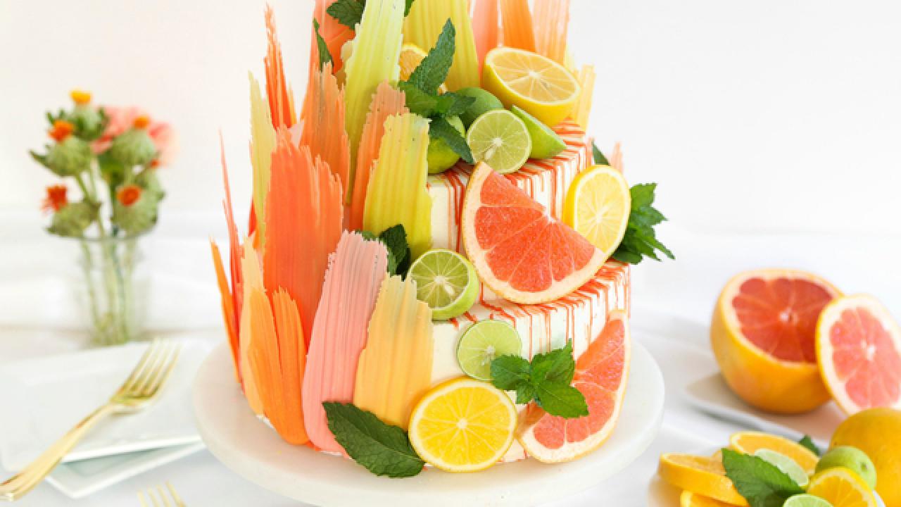 Citrus Brushstroke Cake