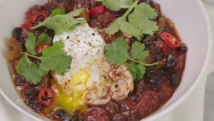 Black Bean Soup With Eggs
