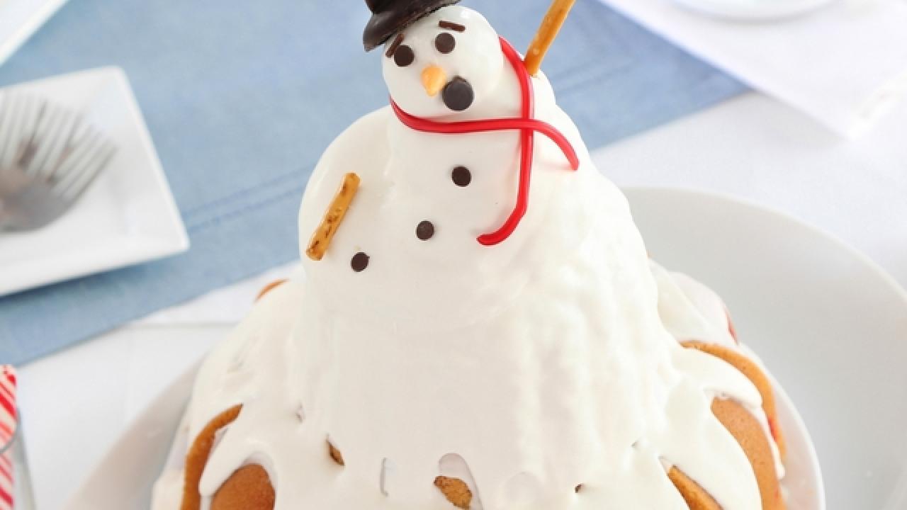Melting Snowman Cake