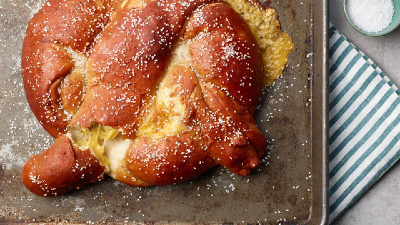 Food Network Shows How to Make a Giant Cheese-Stuffed Pretzel