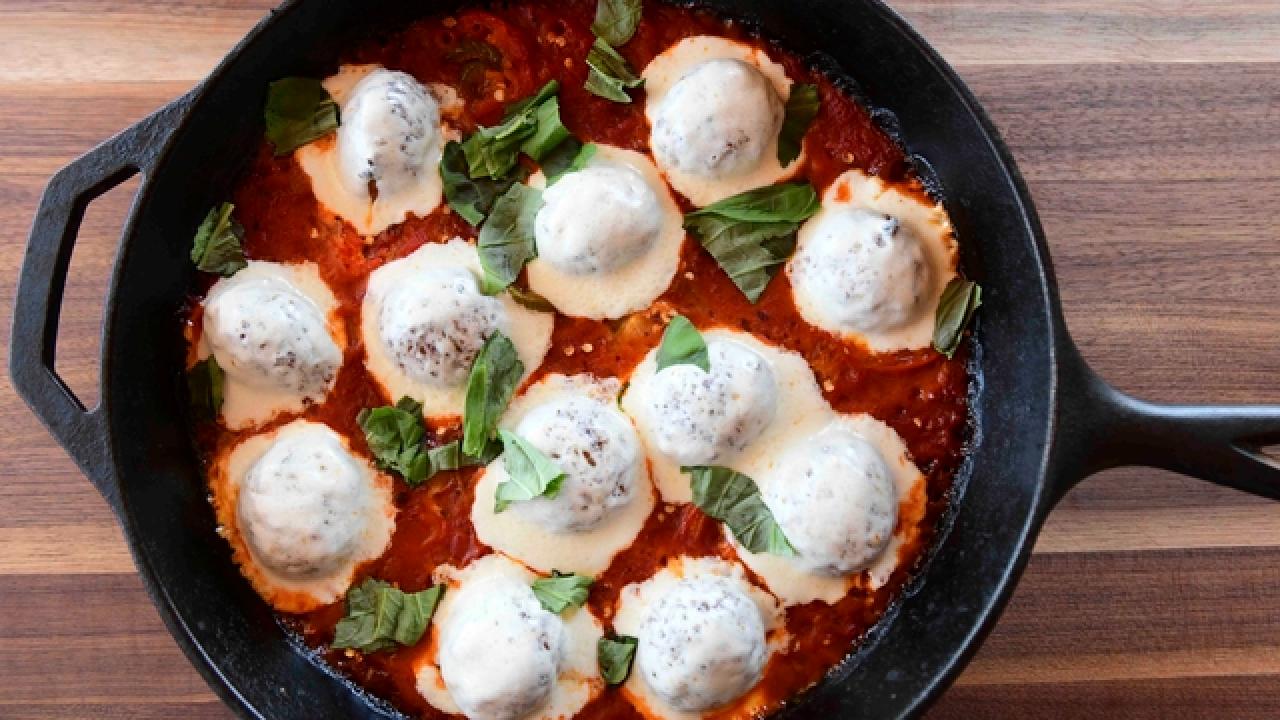 Hot and Cheesy Baked Meatballs