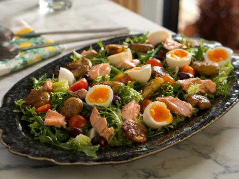 Poached Salmon Nicoise Salad