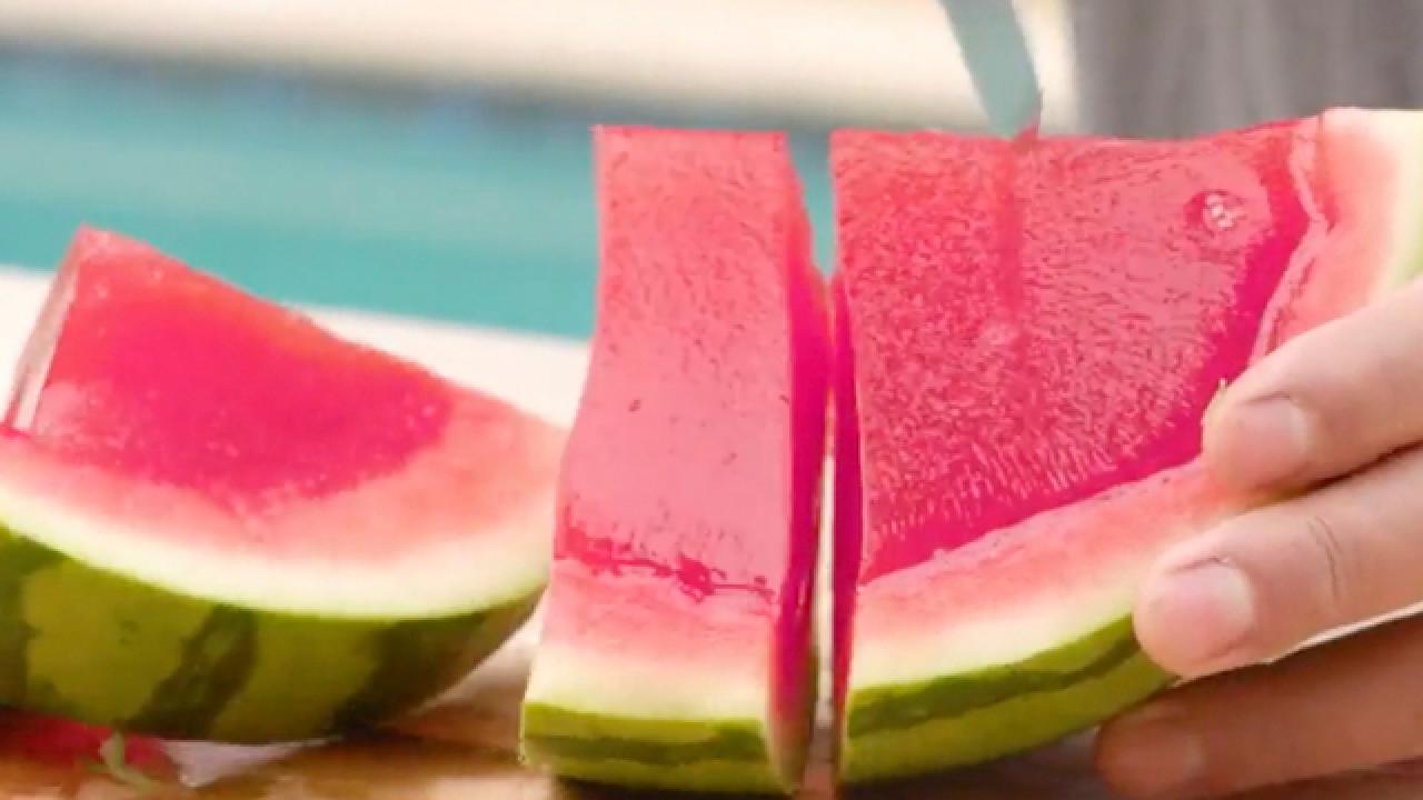 Watermelon Slice Jell-O Shots