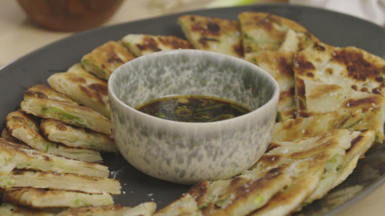 Scallion Pancakes with Dipper