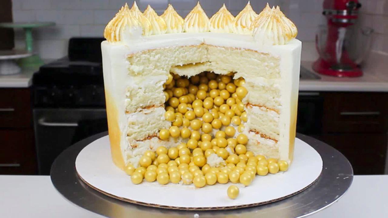 Gold-Brushed Cake