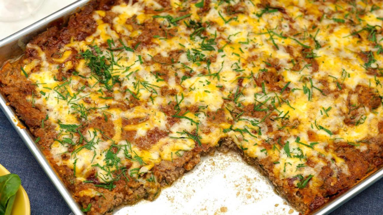 Cheesy Dijon-Balsamic Sheet Pan Meatloaf