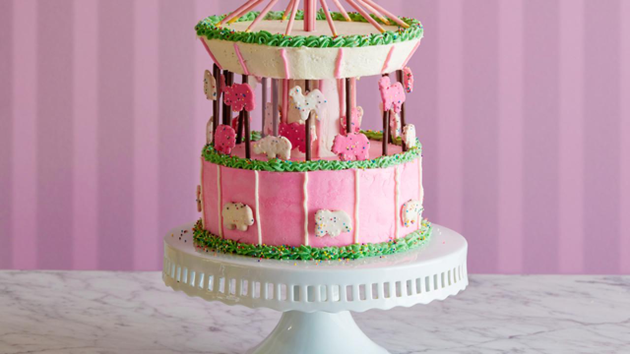 Frosted Animal Carousel Cake