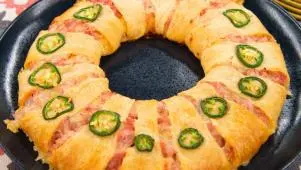 Hot Ham and Cheese Wreath