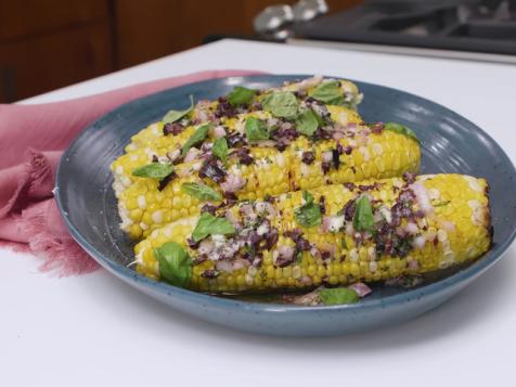 Grilled Corn with Olive Butter