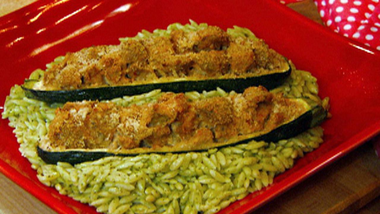 Easy Zucchini Boats with Orzo
