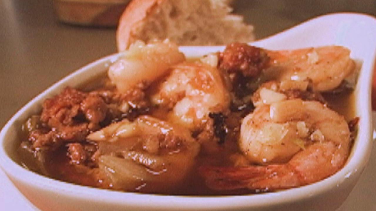 Shrimp and Chorizo with Garlic