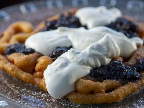 Funnel Cake with Blueberry