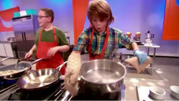 Kid cooks on Food Network
