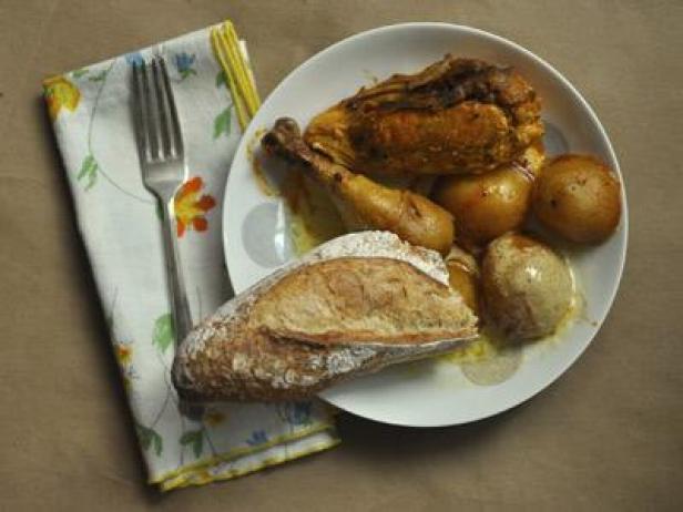chicken bouillabaisse plate