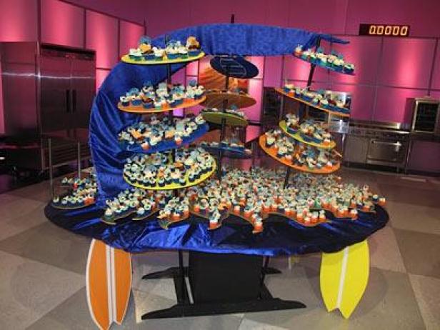 surfs up cupcake display