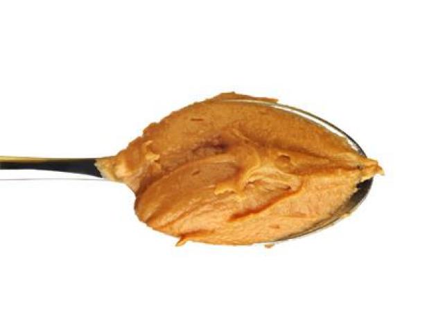 peanut butter on spoon