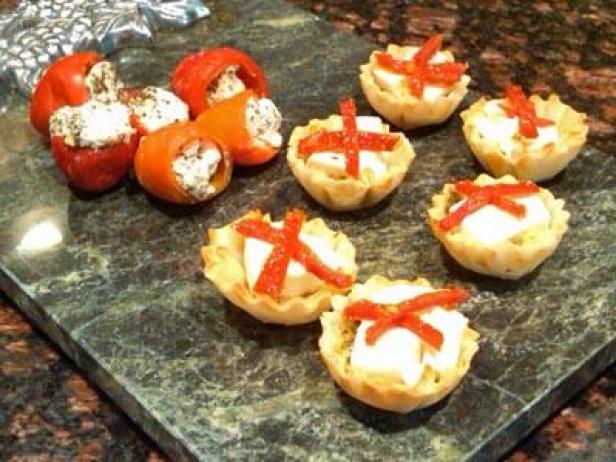 Caprese Tartlets and Stuffed Peppers