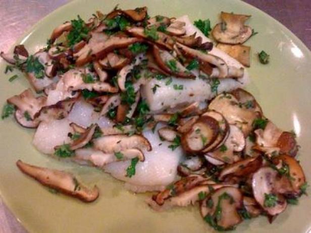 Turbot with Mushrooms