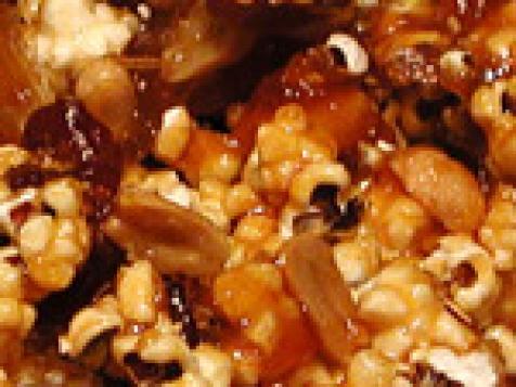 Caramel Corn with Peanuts and Dried Cherries