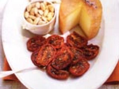 Sheep's Cheeses with Oven-Dried Tomatoes and Toasted Almonds