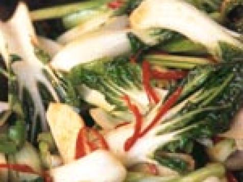 Stir-Fried Chinese Greens with Ginger, Oyster and Soy Sauce