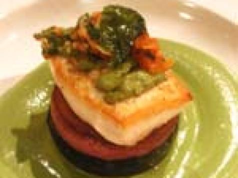 Slow Roasted Halibut with "Deconstructed" Ratatouille