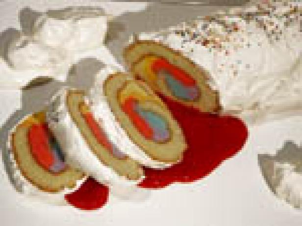 Rainbow Cloud Confetti Cake