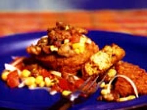 Couscous Fritters with Fresh Corn and Tomato Salsa