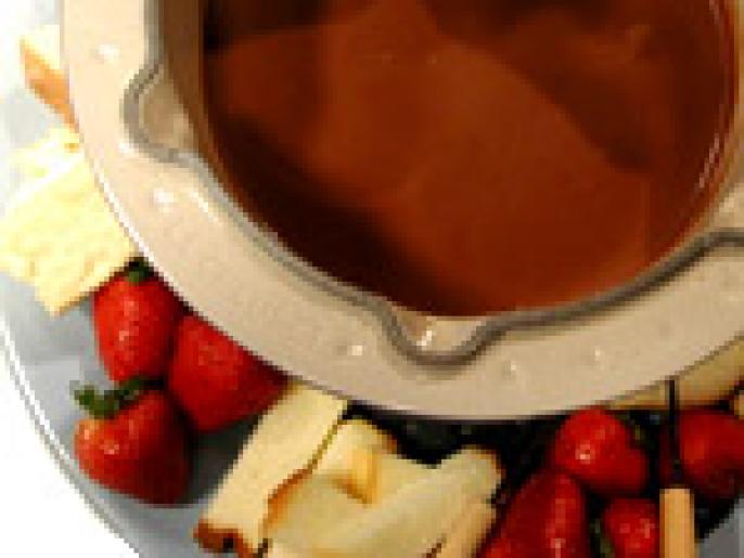 ChocolateAlmond Pudding Fondue Recipe Food Network
