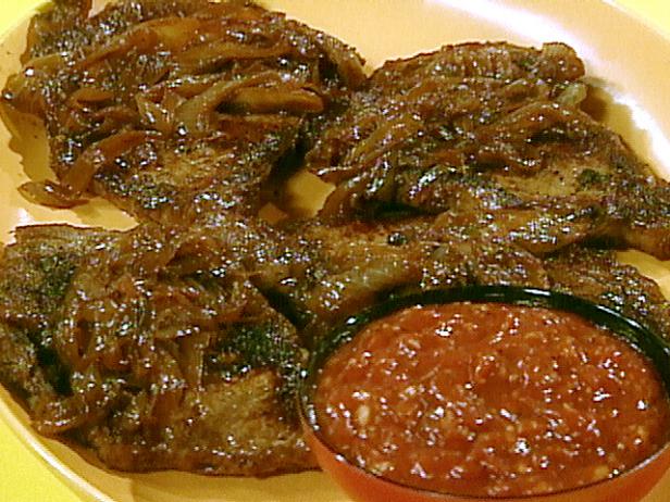 Delmonico Steaks with Balsamic Onions and Steak Sauce_image