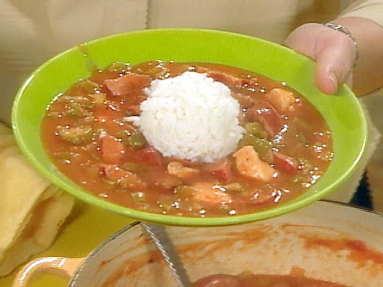 One Great Gumbo with Chicken and Andouille Sausage Recipe Rachael Ray