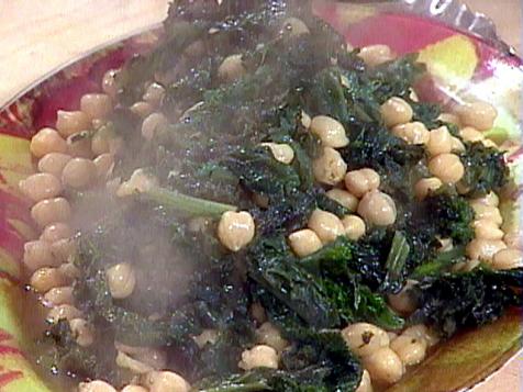Garlic Chick Peas and Greens