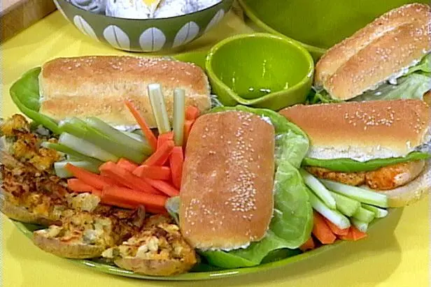 Hot Buffalo Chicken Sandwiches - Rachael Ray - Food Network