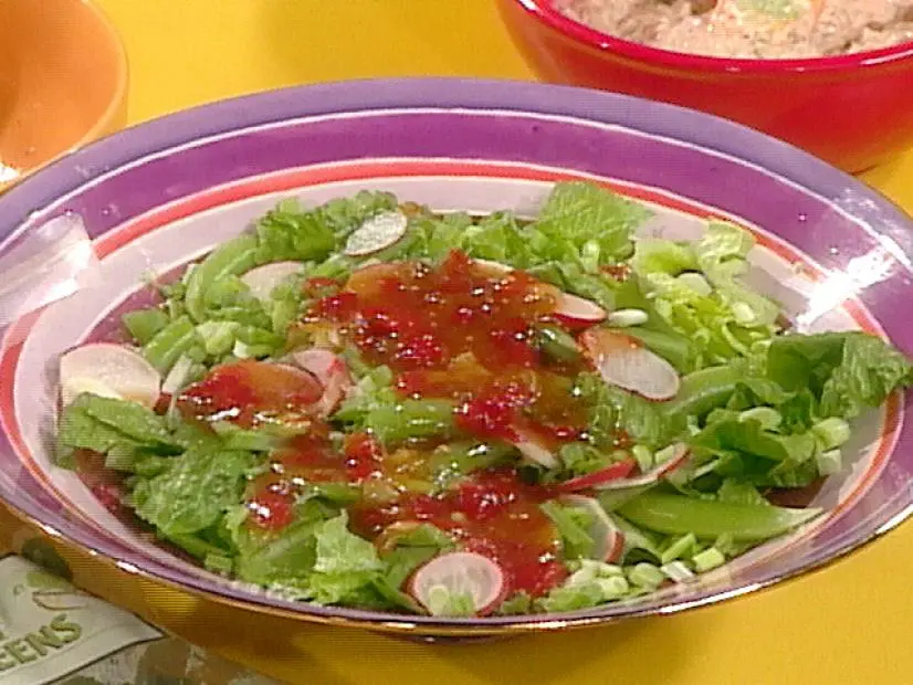 Green Salad With Red Pepper Relish Dressing Recipe Chef S Resource Recipes