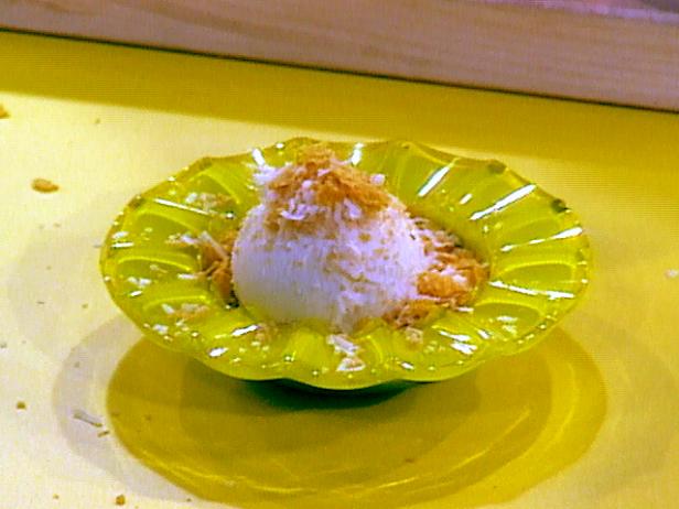 Ice Cream with Toasted Coconut Topping