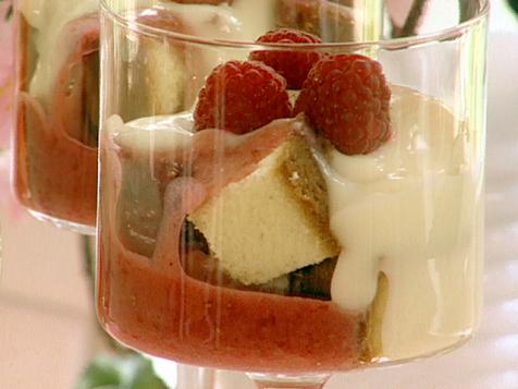 Raspberry Trifle with Rum Sauce