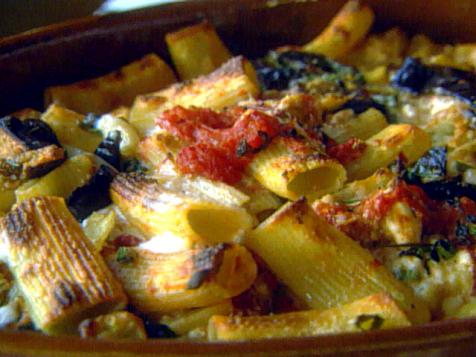 Baked Rigatoni with Roasted Eggplant and Tomato
