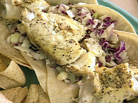 Tacos de Mero: Halibut Tacos Recipe | Food Network