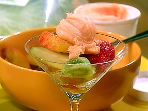 Fruit Salad with Orange Liqueur and Sorbet