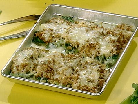 Stuffed Peppers with Beef, Rice, Spinach and Cheese