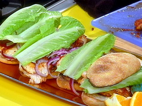 Smoky Orange Barbecue Chicken Sandwiches