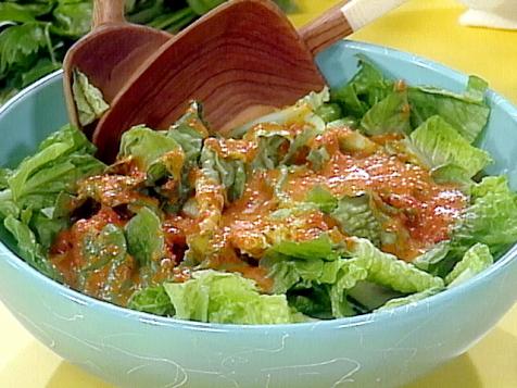 Romaine Hearts with Red Pepper Vinaigrette