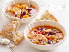 For an easy one-pot meal, serve Giada De Laurentiis' hearty Chicken Stew recipe with crusty bread, from Everyday Italian on Food Network.