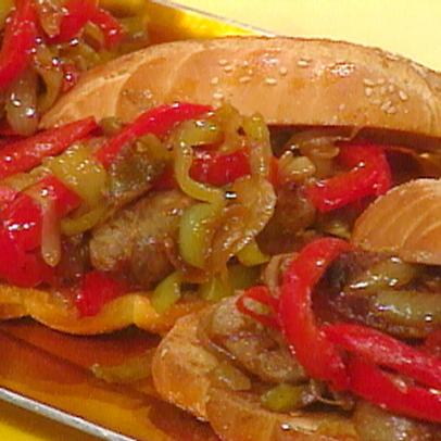 Sausage, Pepper and Onion Hoagies | Recipe Cart | Recipe Cart