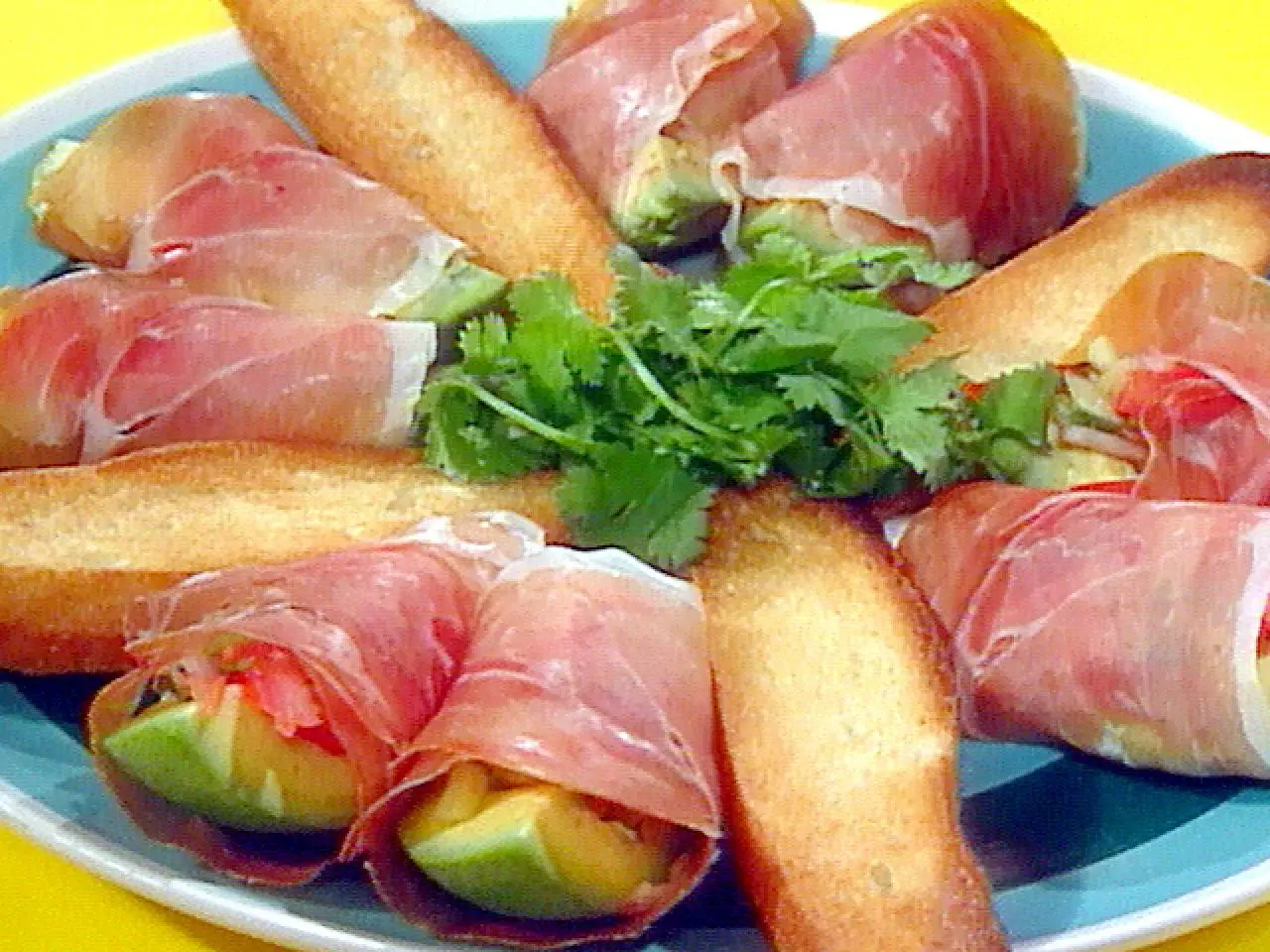 Dressed Up Avocados with Serrano Ham