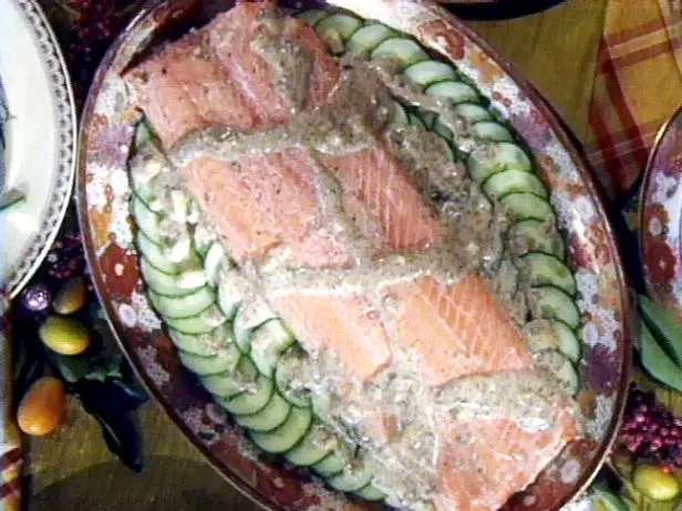Tea --Smoked Salmon with Wasabi Cucumber 'Remoulade' with Toast Points Recipe | Ming Tsai | Food Net