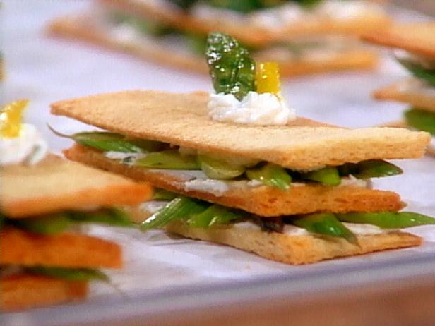 Napoleons with Herbed Goat Cheese and Asparagus